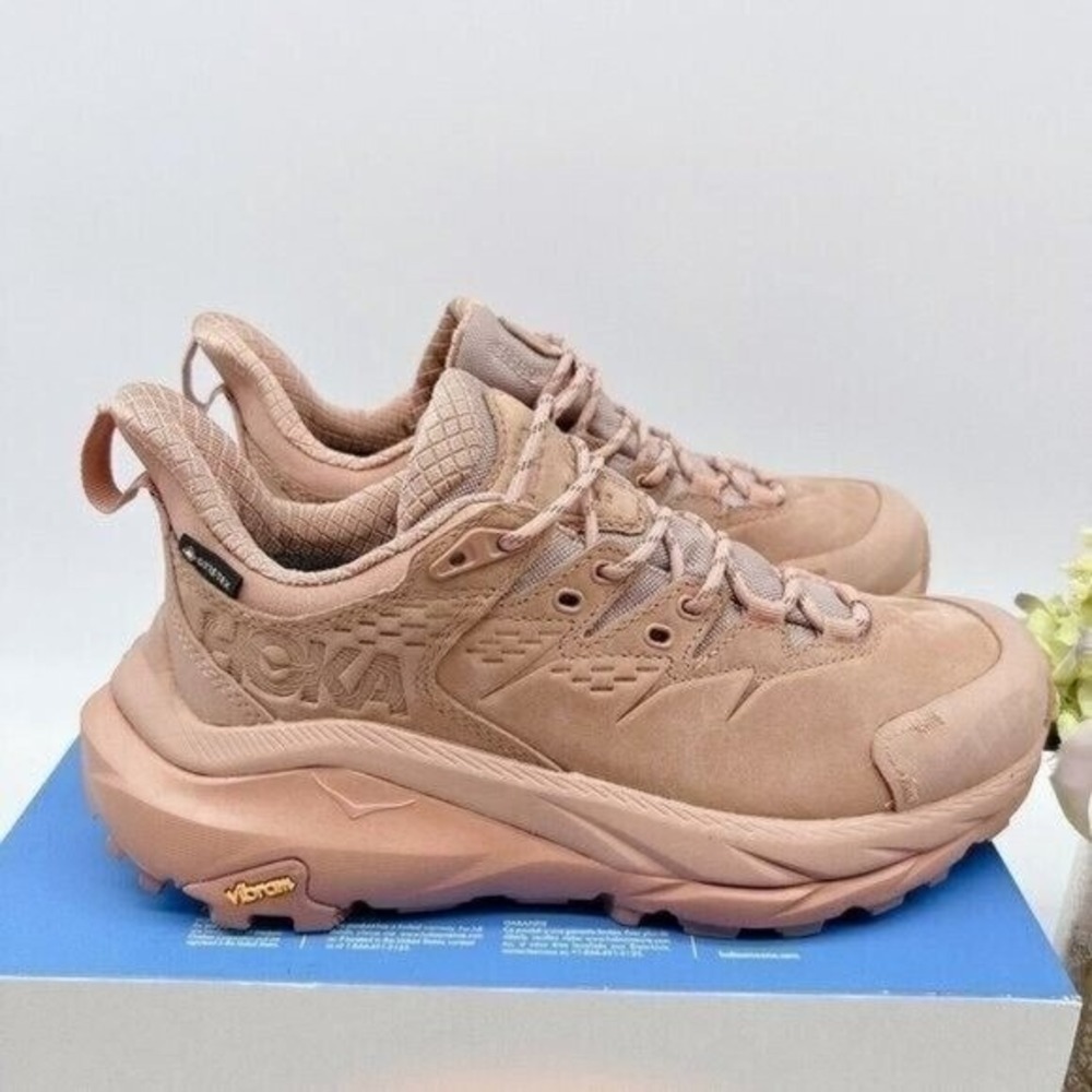 Hoka One One Kaha 2 Low GTX Trail Hiking Shoe Cork/ Cappuccino Mens US 10.5 - Picture 5 of 11